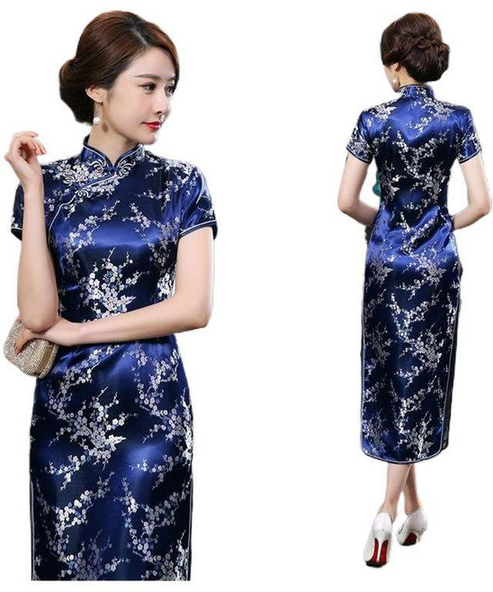 여성 치파오 옆트임 드레스 슬림 졸업 사진 코스프레 원피스