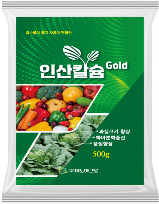 더쎈 수용성 인산칼슘골드 인산가리 인산칼리 칼슘비료 500g, 1개