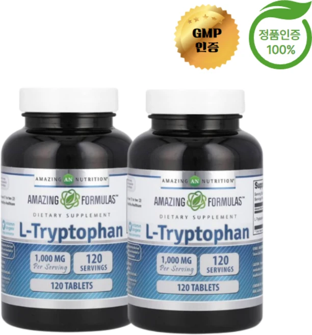 1+1 어메이징 뉴트리션 L트립토판 1000mg 120정, 2개 - 쿠팡
