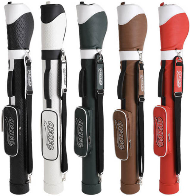 [어베이브] 파크골프채 가방 하드케이스 솔리드 싱글 스탠드, 레드