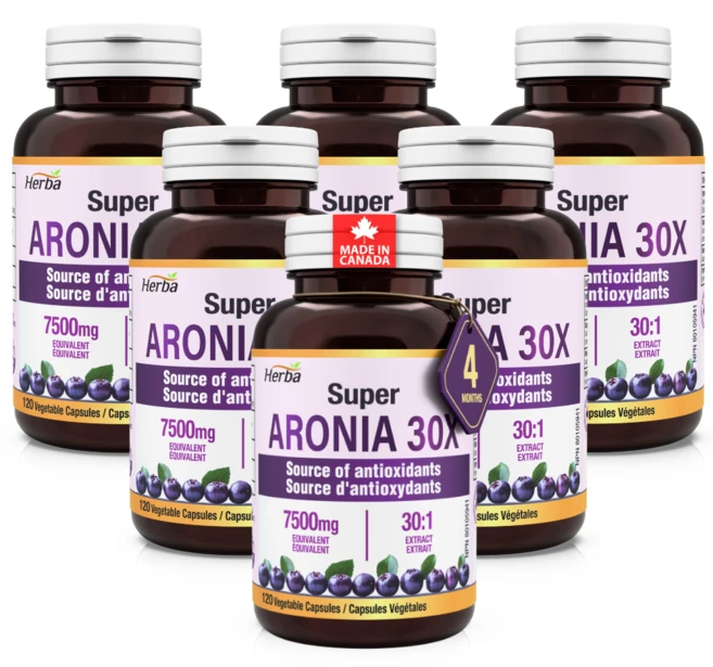 아로니아정 7500mg 120식물성캡슐 30배 농축 고함량 아로니아 캡슐 안토시아닌 허바 캐나다, 120정, 6개 - 쿠팡