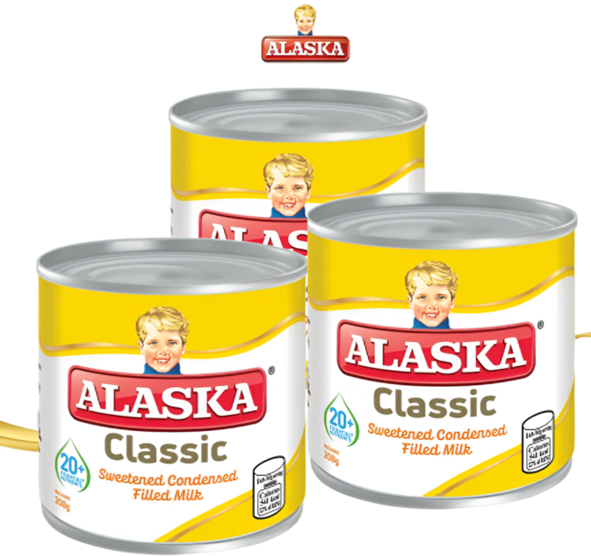 [PERA PLUS] ALASKA Condensed Milk 필리핀 알라스카 콘덴스드 밀크 연유, 3개, 377g