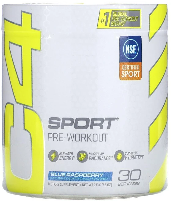 C4 및 Cellucor C4 스포츠 프리-워크아웃 블루 라즈베리 213g (7.5oz) CLL-02919, 1개, 1개 - 쿠팡
