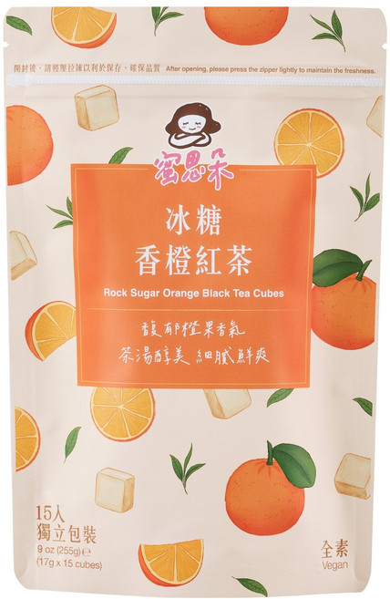 蜜思朵冰糖香橙紅茶，嚴選紅茶葉與香橙果乾，清新自然，獨立包裝，送禮自用兩相宜, 17g, 1個, 15個裝
