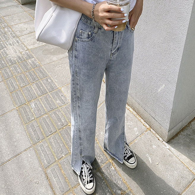 대박난박양 슬릿 절개선 데님 팬츠