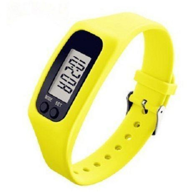 無品牌 多功能計步器 電子計數器 手錶 手環, 1個, 黃色