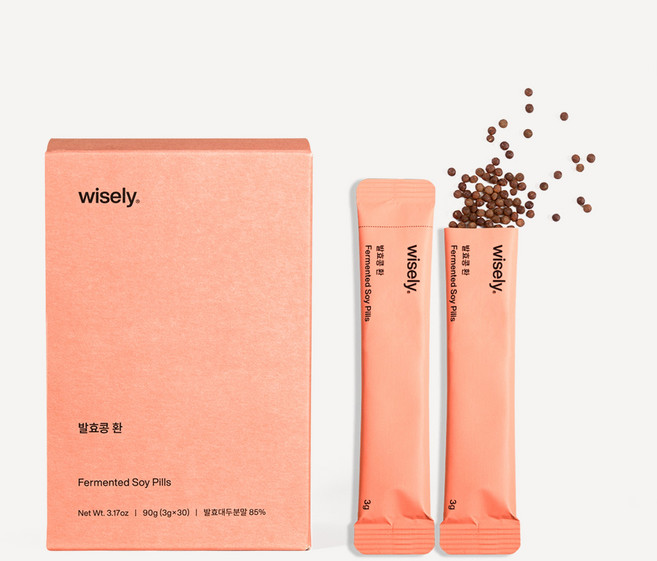 와이즐리 발효콩 환 특허균주 국산콩 이계호 교수개발 청국장 환 스틱포장, 1박스, 90g