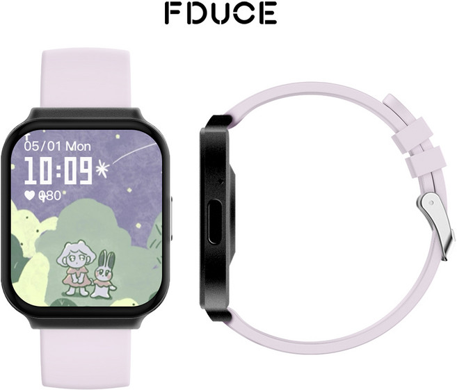 FDUCE T13 스마트워치 통화가능 웨어러블 1.75인치 t13 초슬림, 블루투스, 4.445cm, 퍼플