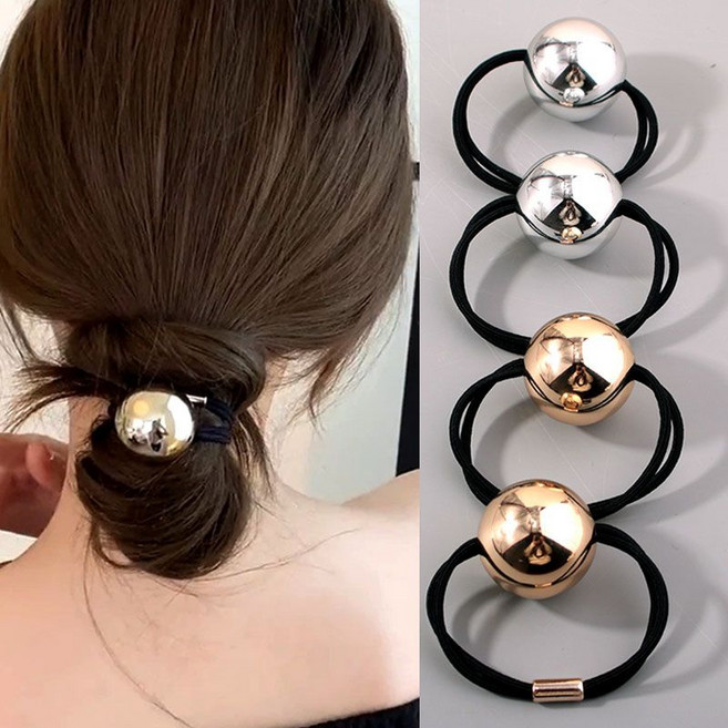 ZMBIRD 4PCS 짱짱한 방울 두줄 머리끈 N5421