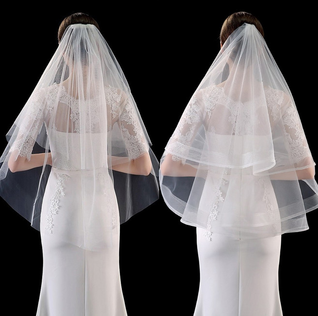 아트포유 면사포 셀프 웨딩베일 촬영 소품 화이트, 1개, B