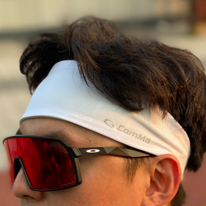 콤마스포츠 러닝 크로스핏 등산 헤드밴드 가벼운 작은머리 큰머리 자외선차단 스포츠 헤어밴드 운동머리띠, 블랙, 단품, 1개