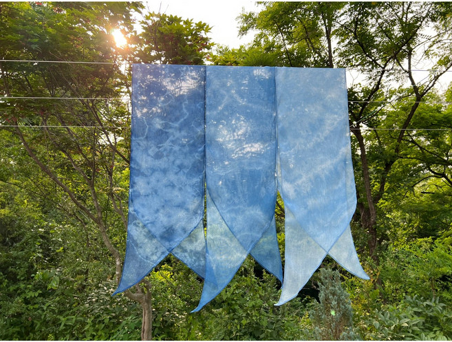 텐셀 쪽 천연염색 스카프