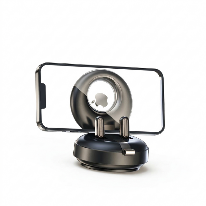 차량용 360도 탈부착 회전가능 다용도 휴대폰 거치대, 검정, 1개