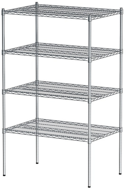 比架王 荷重型 90x60x150公分 四層電鍍波浪架, 【dayneeds】荷重型 90x60x150公分 四層電鍍(鎖管)波浪架, 1個