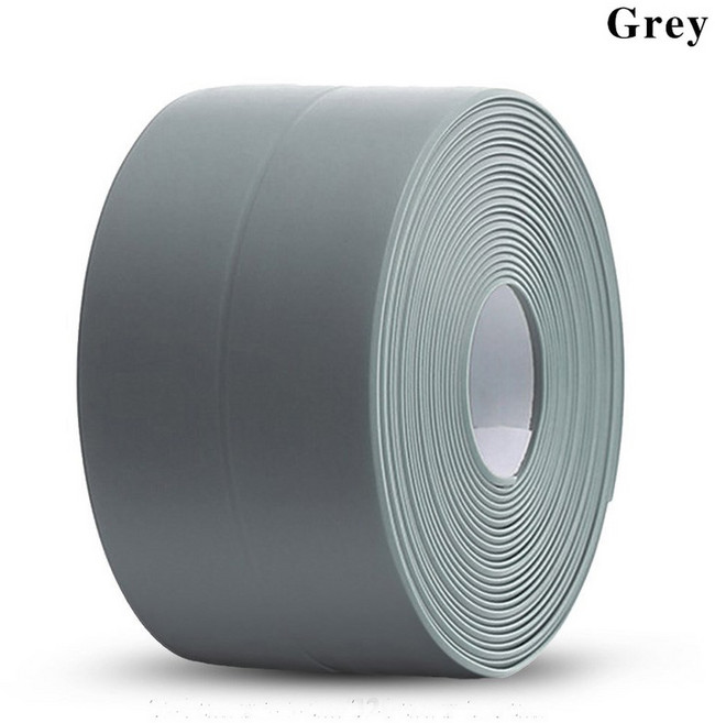 욕실 씰링 테이프 코크 스티커 PVC 곰팡이 싱크대 접착 방지 자체 방수 주방 스트립, 320cm x 2 2cm, grey tape