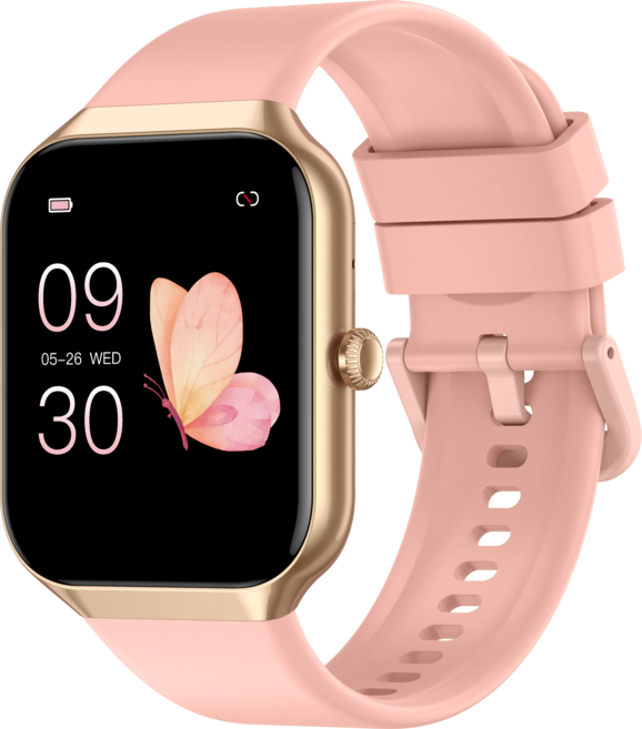 Donerton 통화가능 스마트워치 P99 1.96인치 대화면 한글판 GPS 스마트 워치, 블루투스, 4.953cm, 핑크 골드