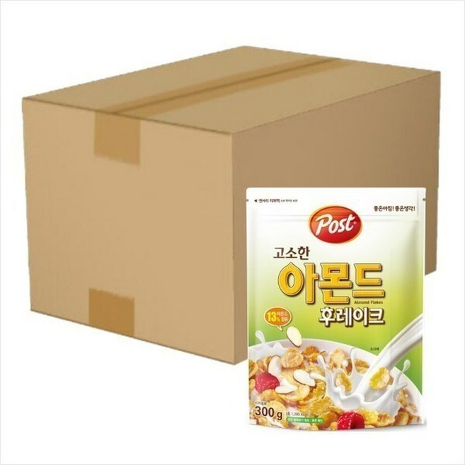 포스트 아몬드 후레이크 300gx10개 (1박스)/2박스구매시 1000원 할인X넉넉한 유통기한, 10개, 300g