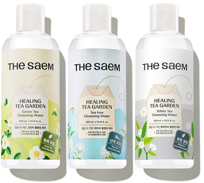 더샘 [3PACK]힐링 티 가든 클렌징 워터 300ml, 그린티 클렌징 워터 300ml, 티트리 클렌징 워터 300ml
