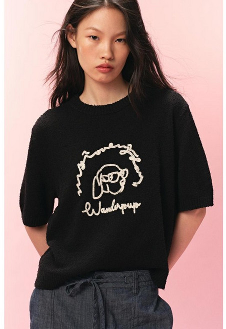 국내백화점 H&M 가디건 브랜드관 디자인 스웨터 블랙/Wanderpup 1311295003 커플 사무실 (BK파우치 증정)