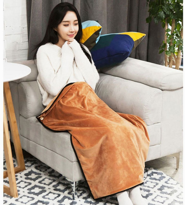 더쎈 휴대용 USB 온열담요 소프트 벨벳 무릎담요 겨울 보온용품, 네이비