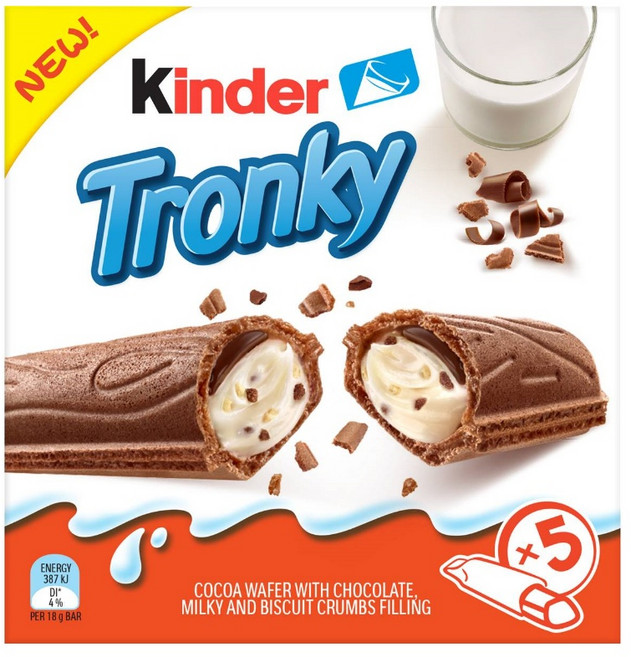 킨더 트롱키 크리미 초콜릿 와퍼 비스켓 5개입 Kinder Tronky Creamy Chocolate Wafer Biscuit, 1개