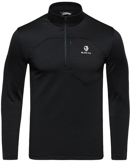 블랙야크 남성 흡습속건 기모 그리드 집업티 1BYTSW4009