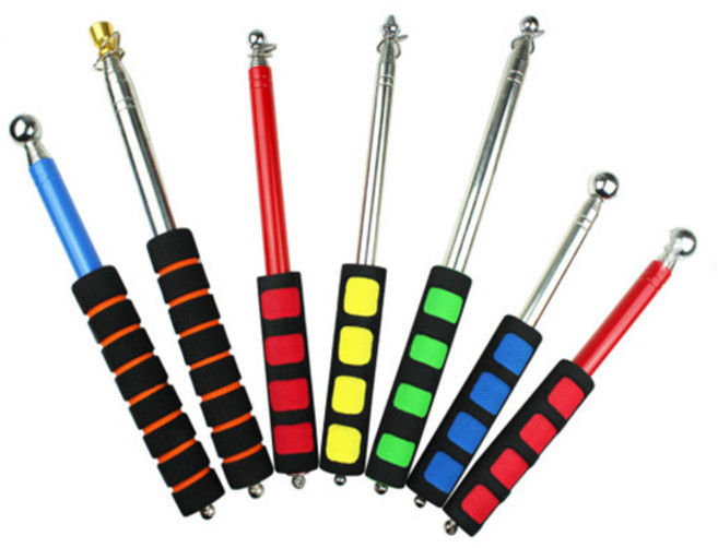 안테나지시봉 특대 7단 학습지도용 지시봉 지휘봉 볼펜형, 블랙, 아이엔메디칼 지시봉, 1개