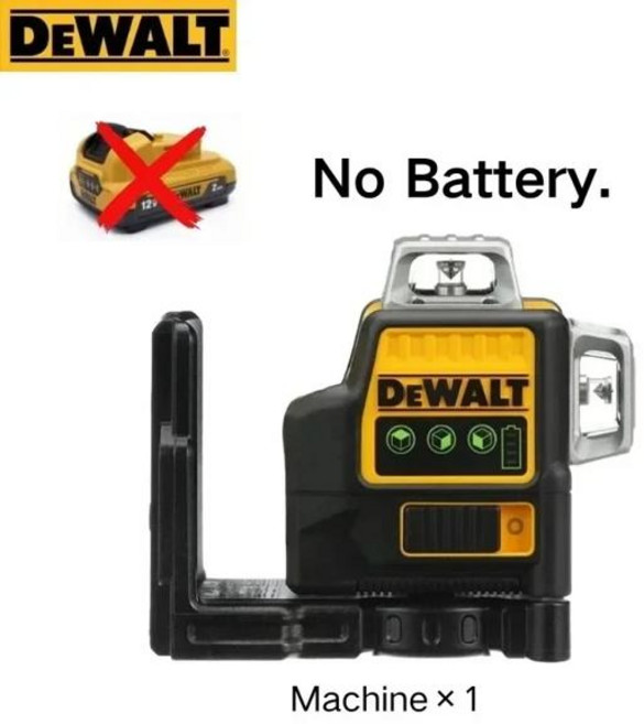 호환 2025 듀월트 DW089LG 수직 12V 리튬 배터리 12라인 360 레벨 야외용 그린 레벨 도구 그린, 01 NO Battery, 1개