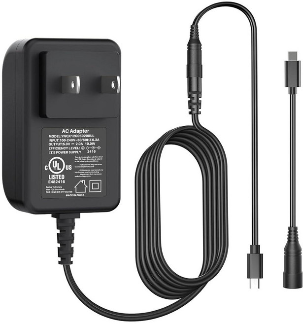 VIFOCUFY Zoom H1n PodTrak P4 레코더용 5V AC 어댑터 충전기 Tascam DR-05X DR-40X DR-07X X6 X8 US-42B US-1X2HR, VIFOCUFY Zoom H1n PodTrak P4 레