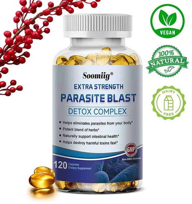 기생충 해독 - 장 건강 보조식품 소화기 건강 장 정화 및 해독 복부팽만감 및 가스 면역 완화, 60캡슐, 60정, 1개 - 쿠팡