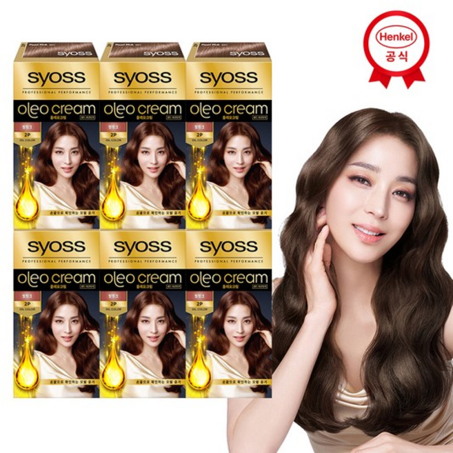 사이오스 올레오크림 염모제, 2P펄핑크, 6개
