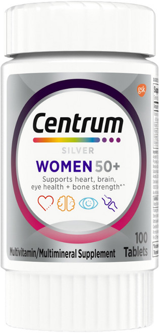 센트룸 실버 우먼 50+ 멀티비타민, 1개, 100정