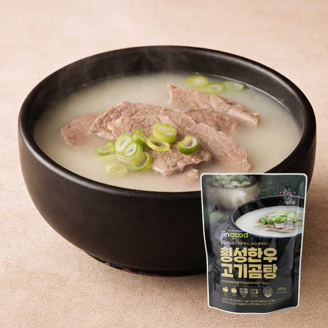소담채가 횡성 한우뼈 한우고기 100% 고기곰탕, 3개, 500g