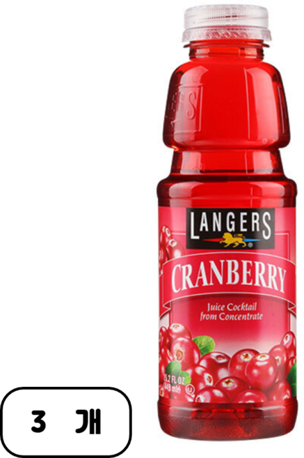 랭거스 크랜베리, 449ml, 3개