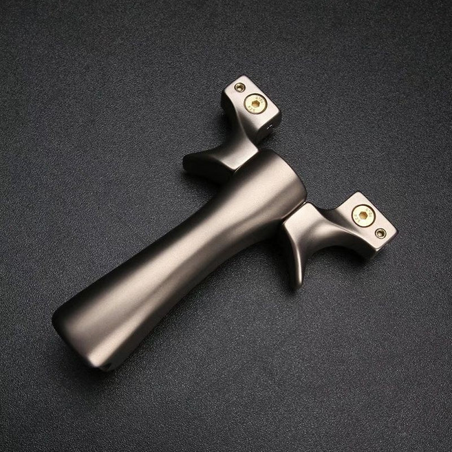 武器酷 【 傳奇2020 不鏽鋼 航太鋁 彈弓 】 扁皮筋 鋼珠, 1個, 鈦合金鋁柄