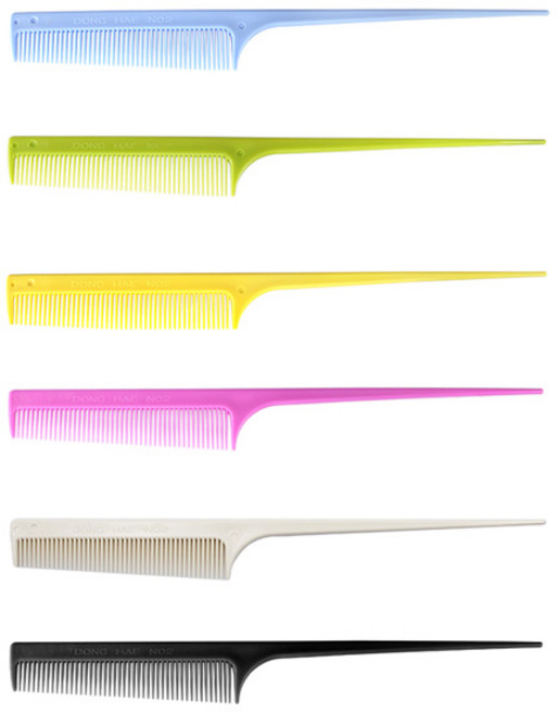 동해 컬러 꼬리빗 (6가지 색상), 1개, 혼합색상