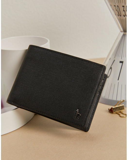 [스테디셀러]선물포장+ 쇼핑백 헤지스 블랙 단색 카드 8칸 소가죽 심플 남자 반지갑 HAZZYS 남성 얇은 지갑 정품 답례품 사은품 단체 주문