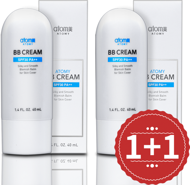 애터미 비비크림 SPF30 PA++ 40ml, 베이지, 2개