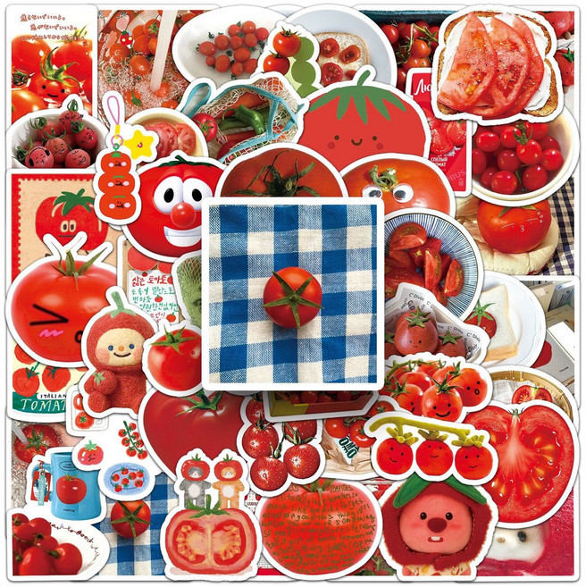 과일스티커 인스 리무버블 캐리어 노트북 여행 가방 감성 꾸미기, 1개, 토마토스티커