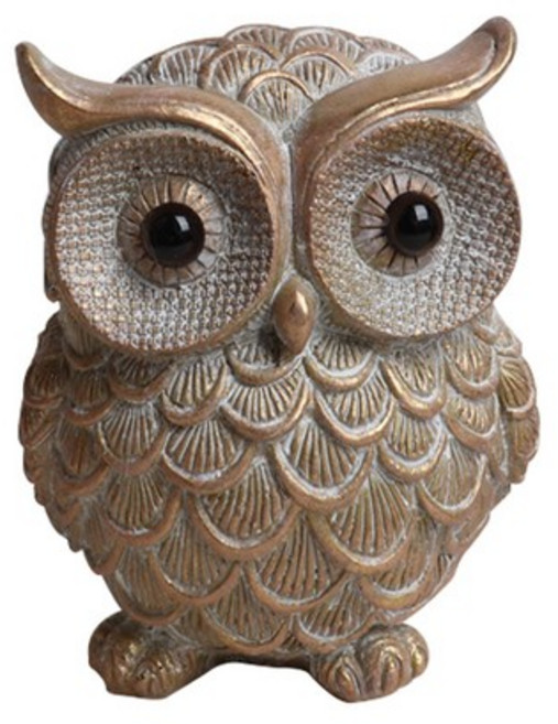 앤틱 골드 투명 기둥 무소음 벽시계 지름 30cm, 골드부엉이