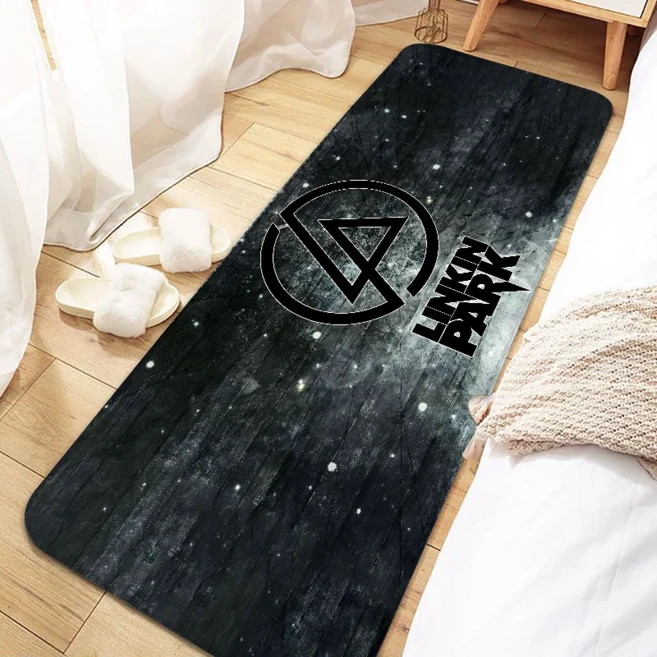 링킨 파크 도어 매트 입구 미끄럼 방지 빨 수있는 주방 카펫 거실 복도 러그 욕실 목욕, 40x120cm 16x48inch, 02 z2, 1개