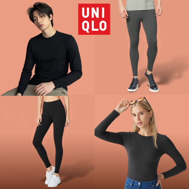 [백화점판매용] 유니클로 내의 히트텍 크루넥T 발열 내복 히트택 티셔츠 레깅스 언더웨어