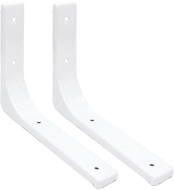 아이베란다 엠보 L형 선반 받침대 브라켓 선반대, 2개, 화이트 200mm