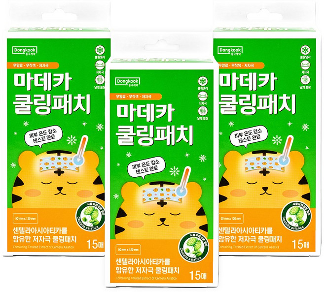 동국제약 마데카 쿨링시트, 15개입, 3개