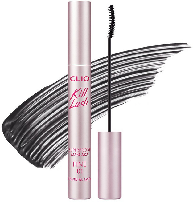 클리오 킬래쉬 수퍼프루프 마스카라 파인, 001 바닐라블랙, 1개
