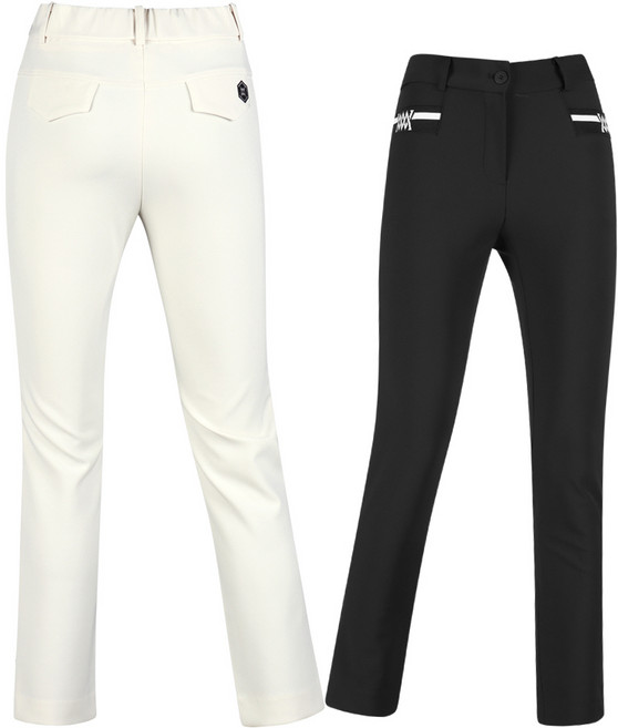 럭스골프 여성 백밴딩 자카드 포인트 스판 골프바지 MW25A250W