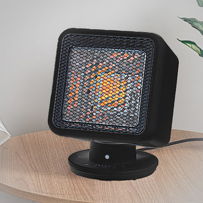 모션감지 센서 초절전 무소음 리플렉트 에코히터 전기난로_특수설계 큐브 반사판, 블랙