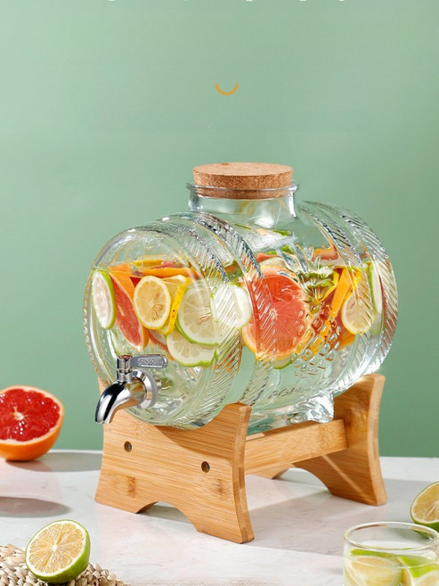 소주디스펜서 워터저그 수도꼭지 캠핑 물통 카페 거실 주방 가 유리는 내열유리 아님, 1개