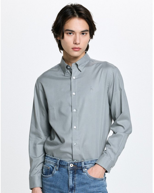 헤지스 터키쉬블루 텐셀 혼방 솔리드 셔츠 YMHZSH6A203T1