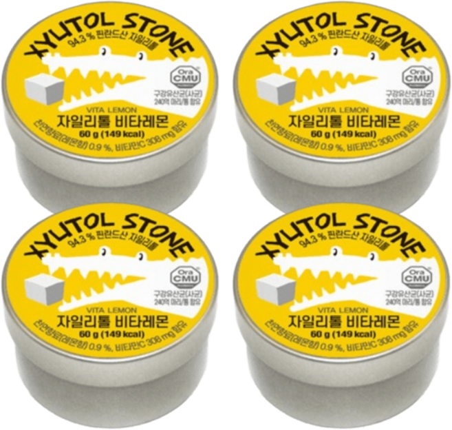 구강유산균함유 자일리톨스톤 비타레몬, 4개, 60g